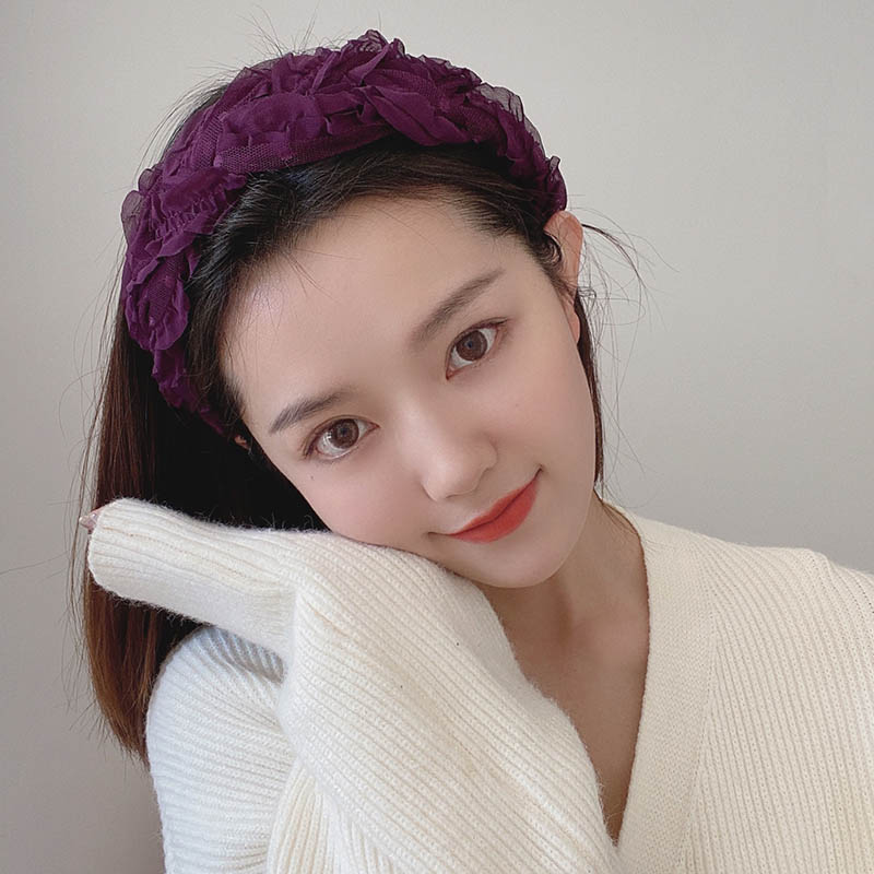 韩国紫色麻花辫子发箍女2023年新款头箍外出舒适洗脸压发卡发窟