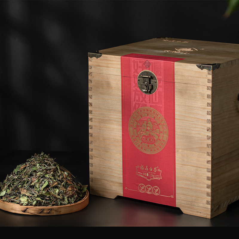 玉琳清语福鼎白茶文化旅游节收藏茶2021年一级寿眉2.5kg木箱非遗