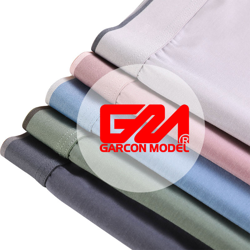 garcon model品牌男士内裤舒适中低腰莫代尔四角裤透气纯色平角裤