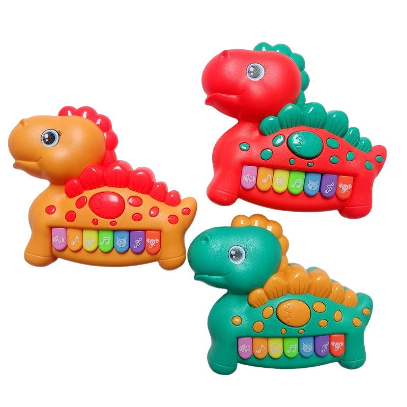 2024龙年吉祥物恐龙玩具电子音乐琴早教机幼儿宝宝钢琴打地鼠游戏