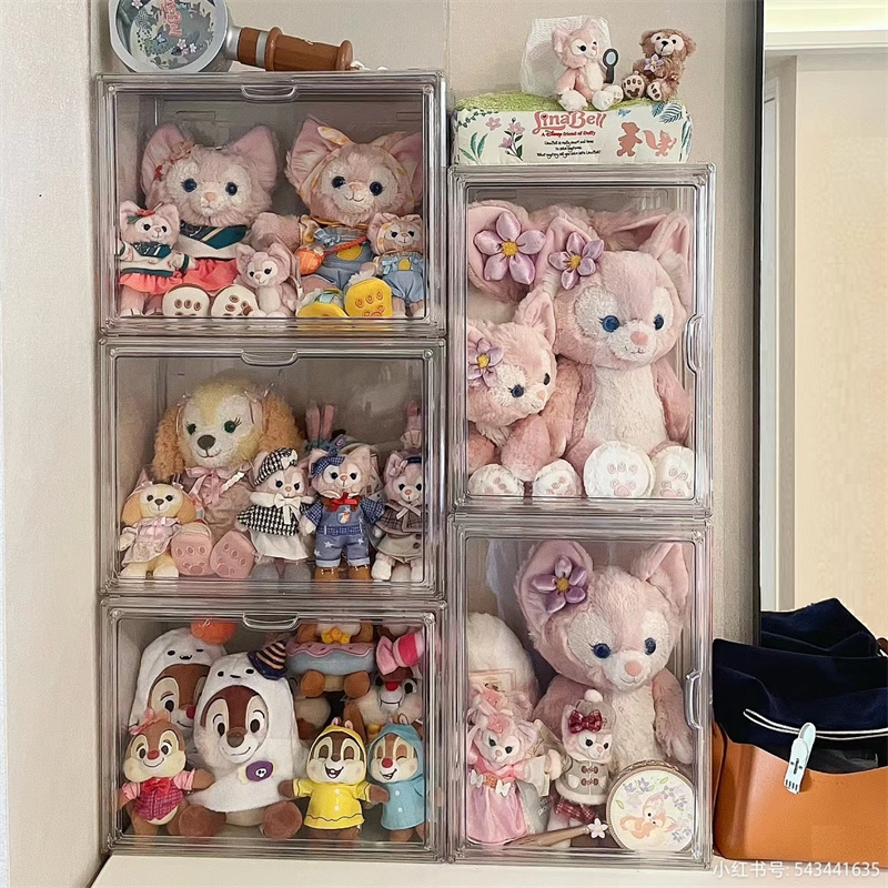 星黛露收纳盒玩偶娃娃毛绒玩具展示柜透明亚克力手办模型玲娜贝儿