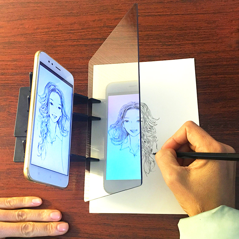 手机投影式临摹台画画神器拷贝台发光板手抄报模板光学绘画漫之绘
