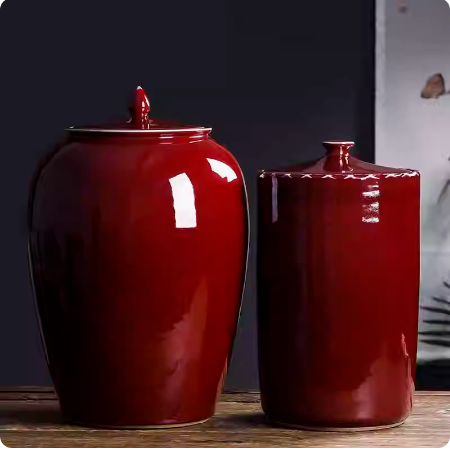 景德镇陶瓷米缸油水缸储米桶家用乔迁之喜礼物密封带盖50斤防潮虫
