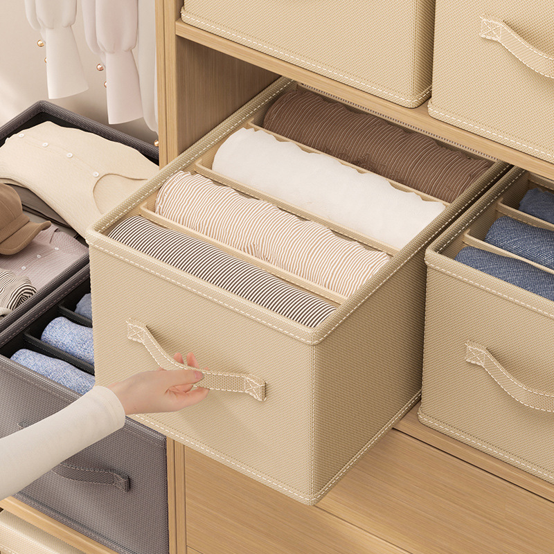 衣服收纳箱储物家用布艺长方形多层牛津布分层衣柜裤子搬家整理箱