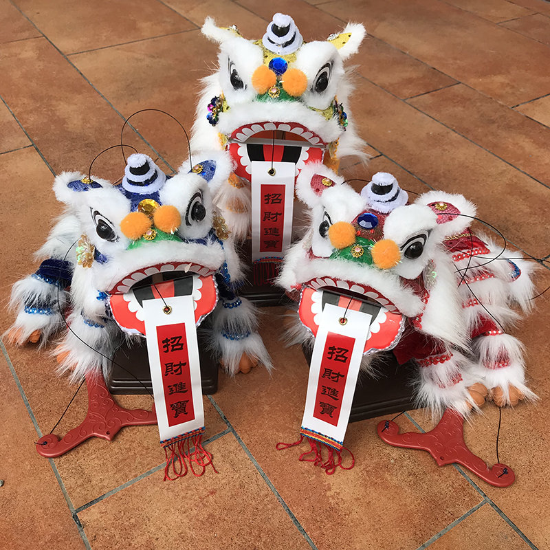 中国风木偶狮子 提线狮王 南狮摆件 儿童传统手工玩具送老外礼物