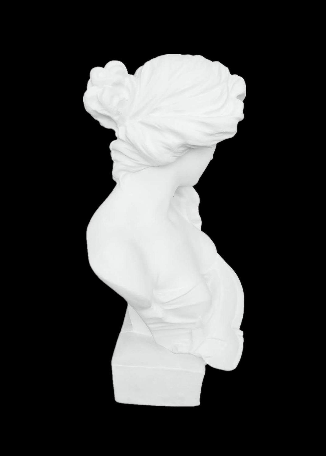 包邮 30厘米小琴女石膏像白色教具美术素描摆件装饰模型雕塑人物
