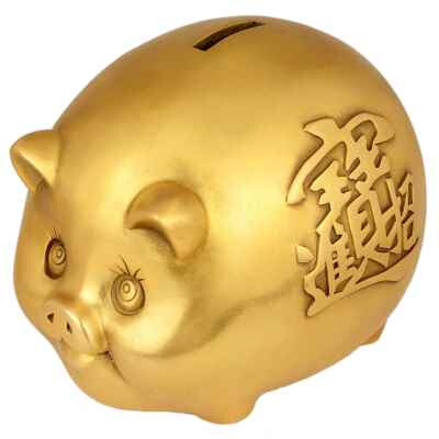 宏图好运 金猪存钱罐铜摆件十二生肖儿童储蓄罐创意工艺品