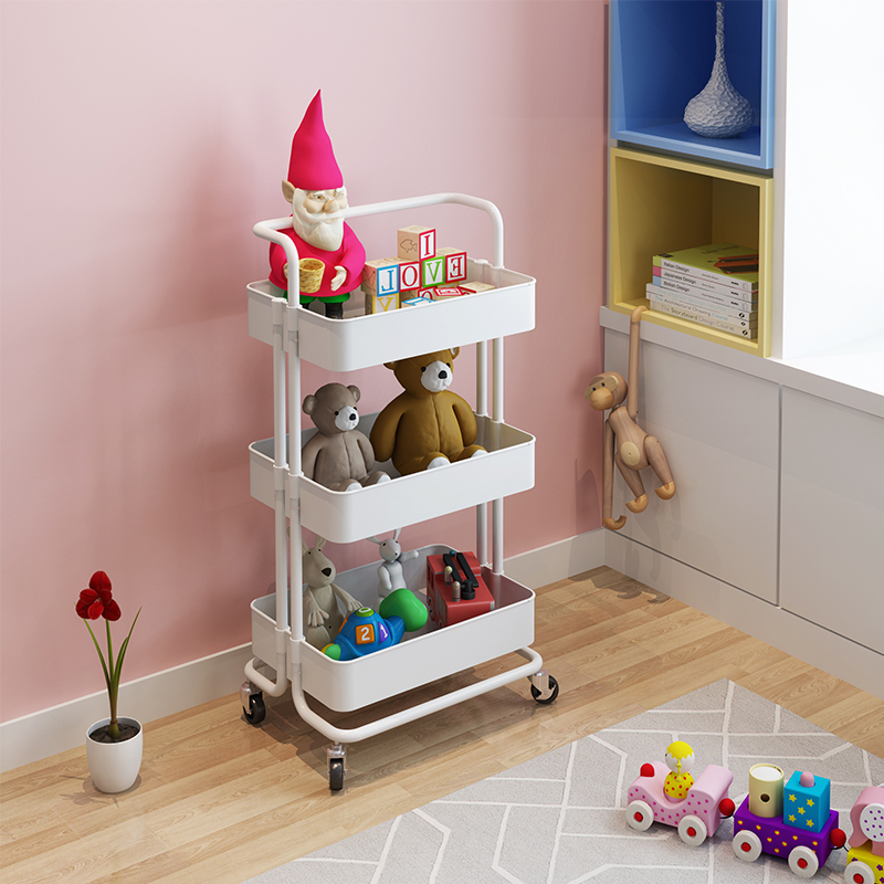 芃菲特婴儿用品可移动多层手推车置物架新生儿宝宝卧室厨房收纳架
