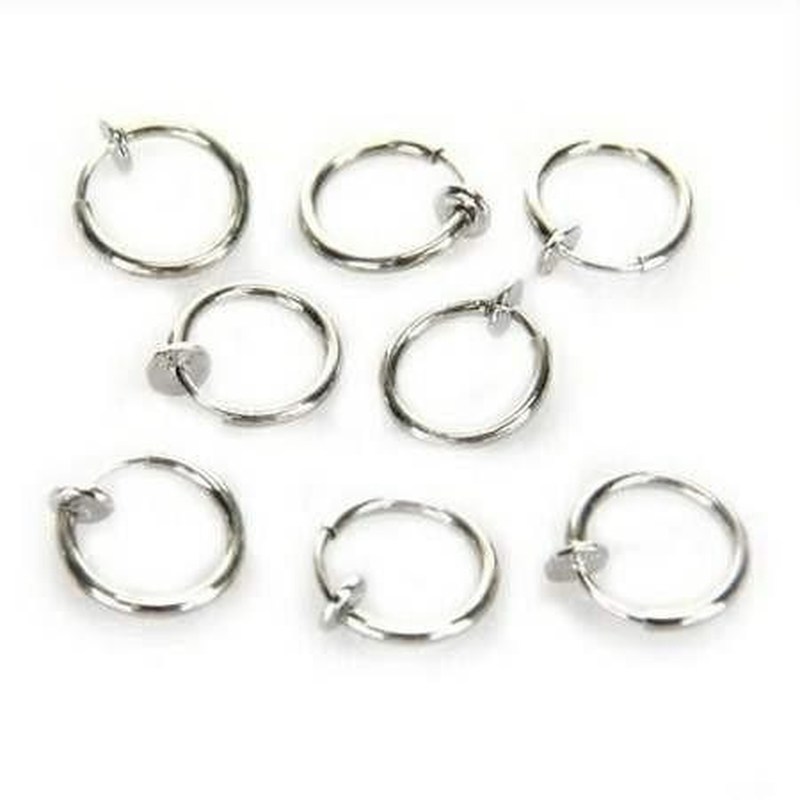 szs hot 8 clip on fake, piercing the nose lip hoop rings ear