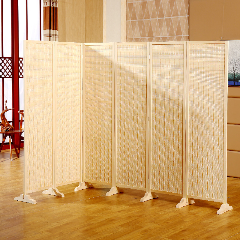 日式竹子屏风客厅卧室遮挡移动折叠隔断墙家用折屏挡板酒饭店平风