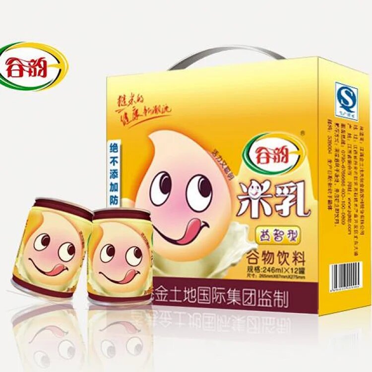 谷韵益智米乳246ml*12盒整箱 网红儿童营养早餐米乳 养胃米稀饮品