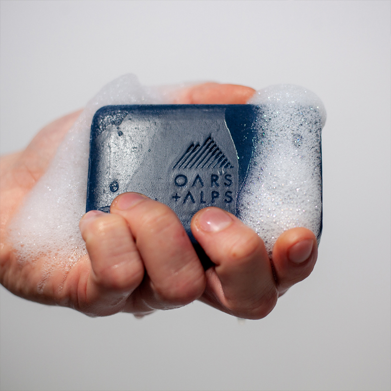 Oars Alps-蓝色木炭深层清洁祛痘痘粉刺去角质男士肥皂沐浴皂171g