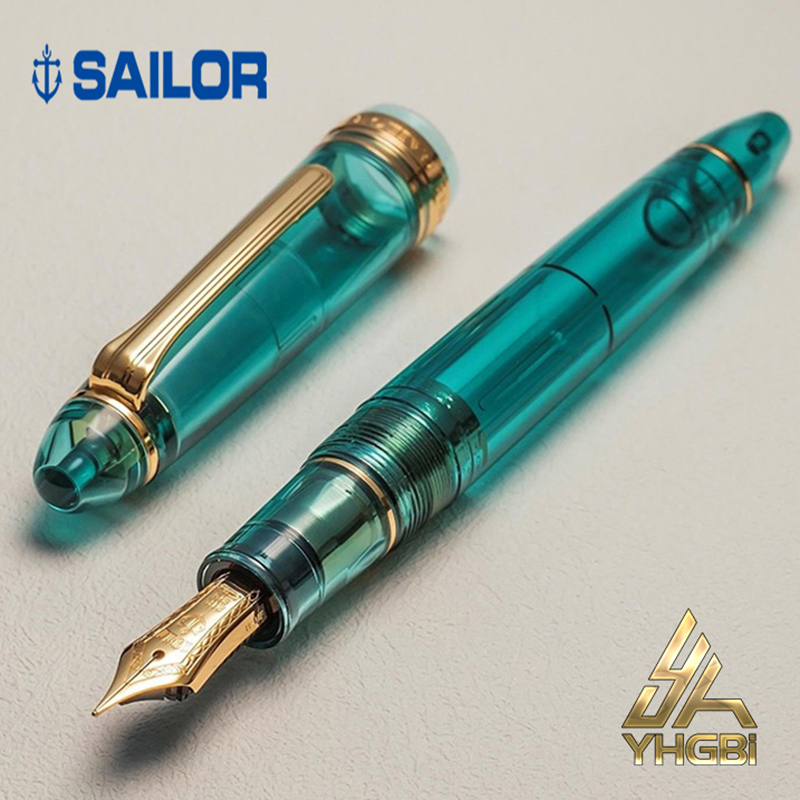 一航 SAILOR 大型鱼雷透蓝心如明镜九州限定色 写乐钢笔21K金笔