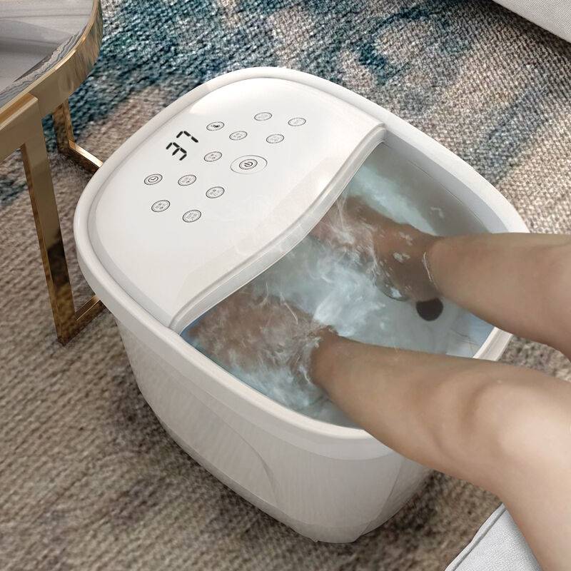 通力健泡脚桶电动按摩足浴盆加热恒温全自动电热洗脚盆家用神器白