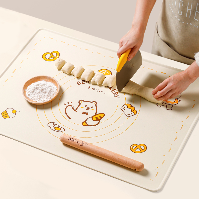 川岛屋原创熊dodo硅胶揉面垫加厚食品级和面擀面垫子家用烘焙面板