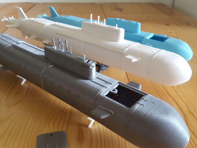 3D打印模型源文件stl格式三维玩具素材-K-141库尔斯克号核潜艇