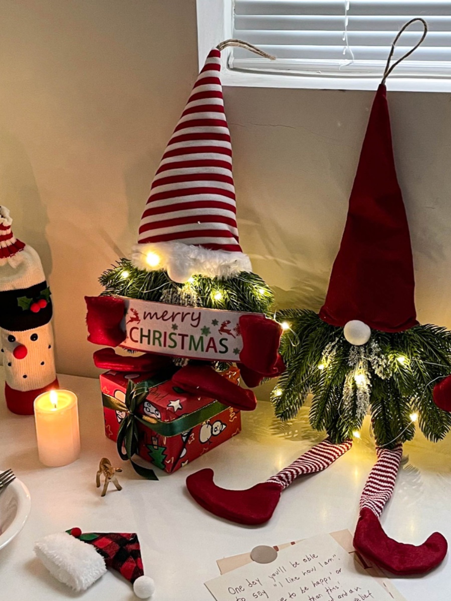 杂啊圣诞节创意小吊饰礼物门店橱窗家居氛围装饰圣诞老人门挂摆件
