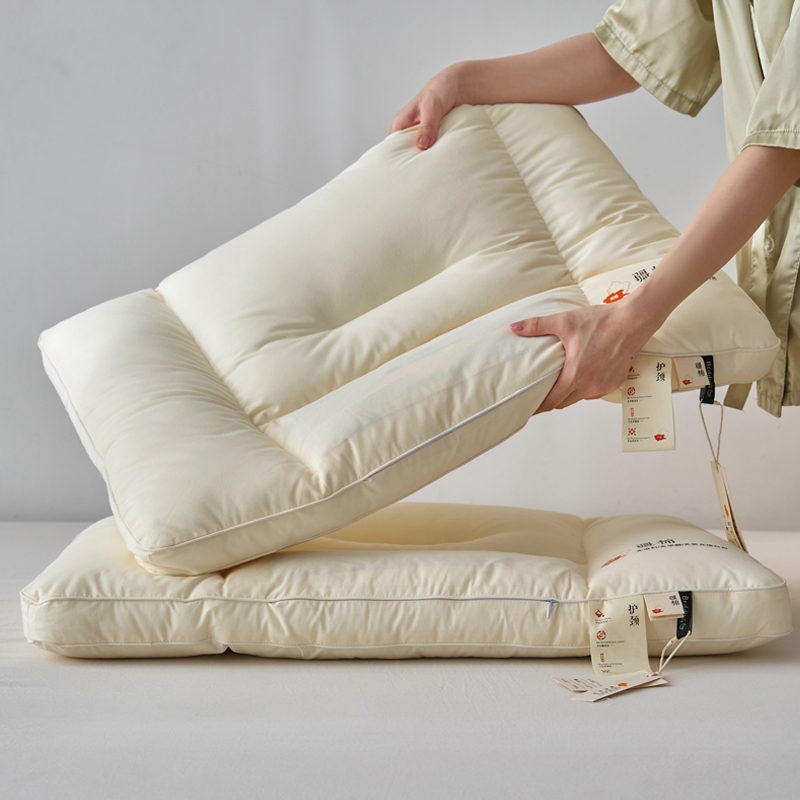 全棉荞麦决明子枕芯家用成人单人枕头护颈椎助睡眠中低高枕单只装