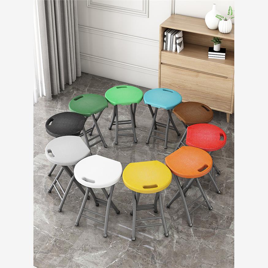 加厚塑料折叠凳子家用餐凳成人高圆凳简约户外便携客厅宿舍小椅子