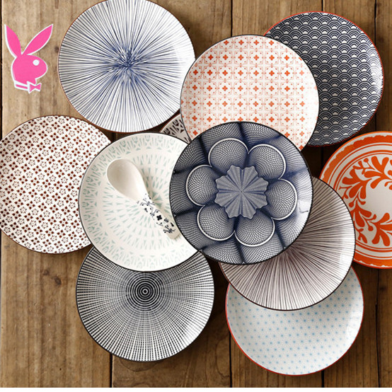 8英寸日式和风欧式创意陶瓷餐具装菜盘子碟子菜盘西餐盘家用碗