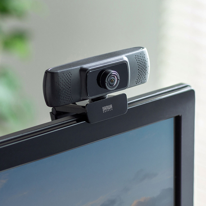 日本SANWA高清摄像头视频会议企业高清美颜广角直播USB麦克风话筒