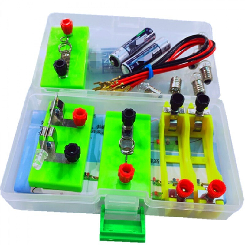 热销科学小实验套装小学电学电路盒实验器材物理电学串并联四年级