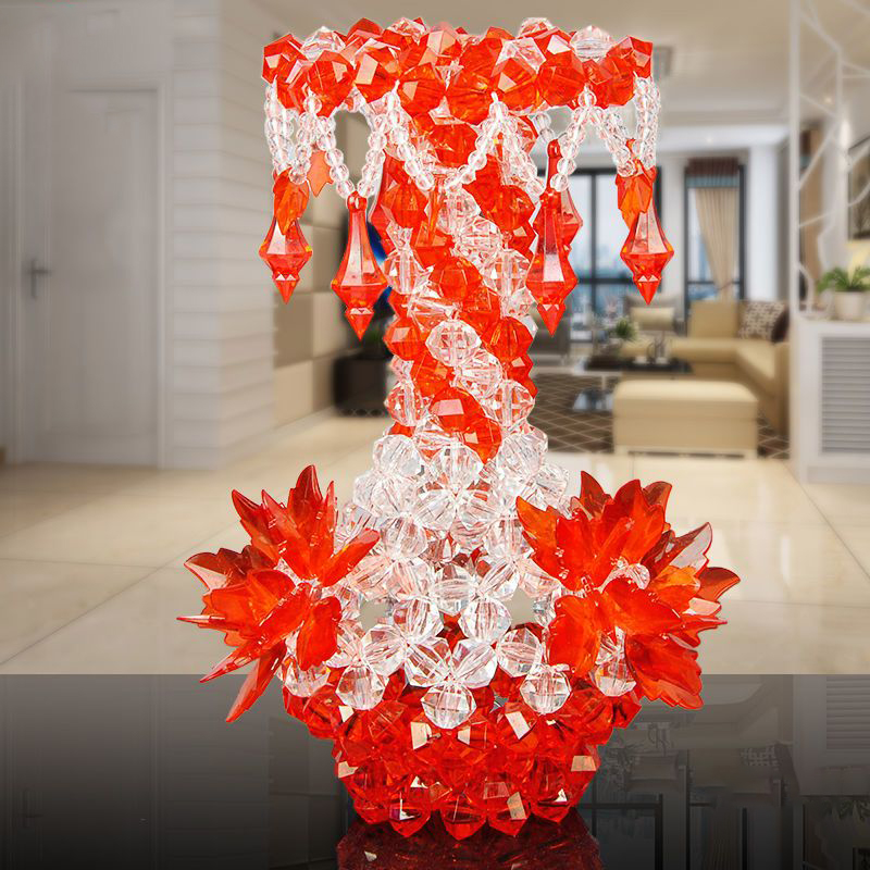 串珠手工diy花瓶材料包制作散珠子穿珠编织摆件客厅饰品配件包邮