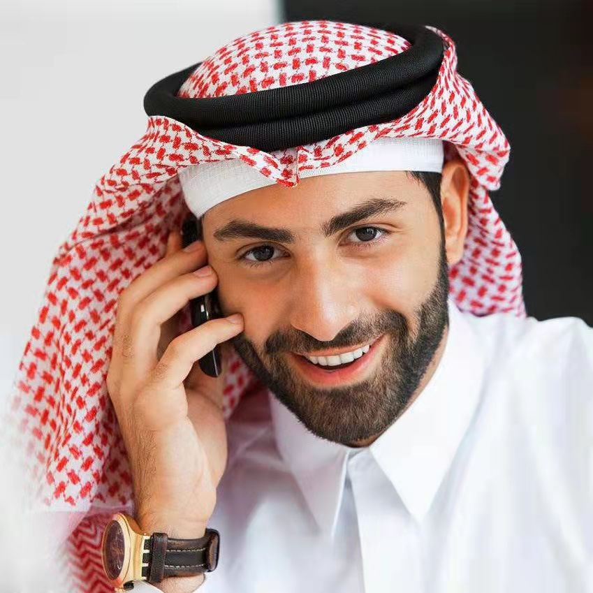 中东沙特王子男士头巾阿布扎比缠头帽马来演出活动包头帽方巾包邮