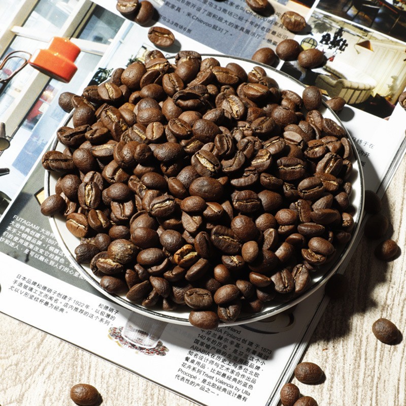 咖啡练习豆烘焙咖啡豆瑕疵豆咖啡熟豆磨砂膏原料厂家直发1000g