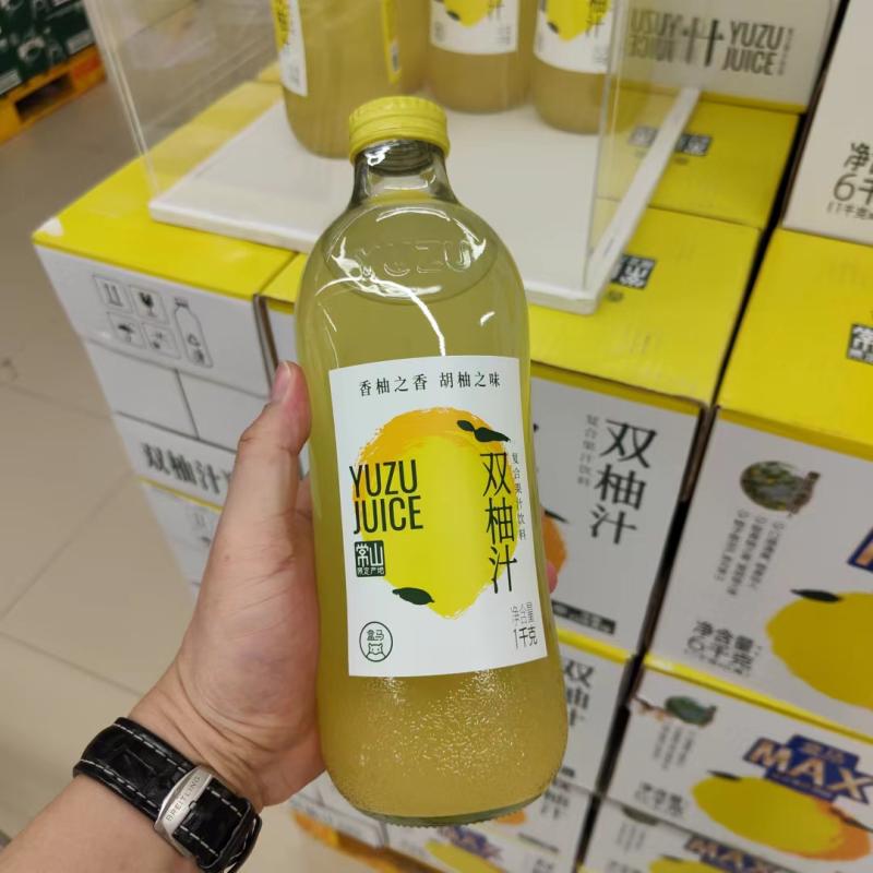 盒马MAX代购 双柚汁1千克单瓶（复合果汁饮料）口感清爽 柚香怡人