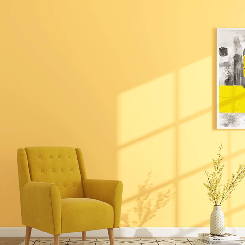 亮黄色墙纸自贴儿童房背景墙壁纸自粘家用防水防潮纯色装饰墙贴纸