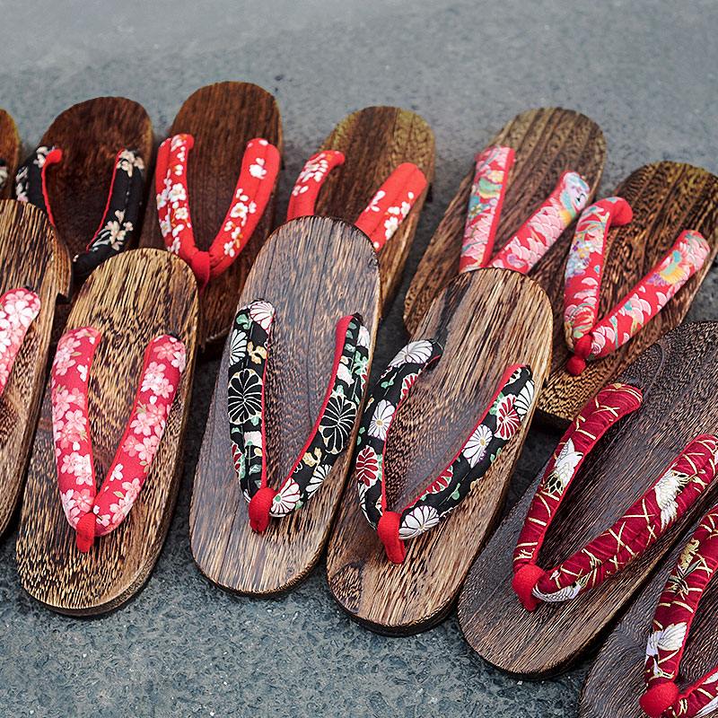 珍凡妮女款木屐人字厚底拖鞋和风日本日式木屐