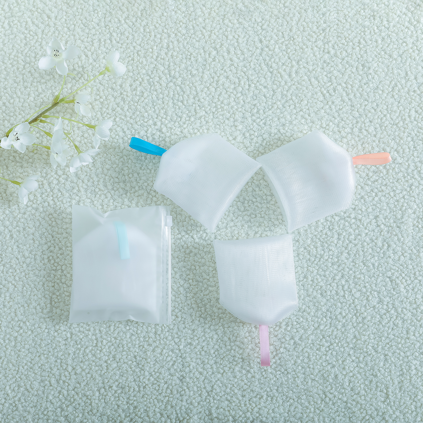 洗面奶起泡网手工皂打泡网原装送试用装网袋