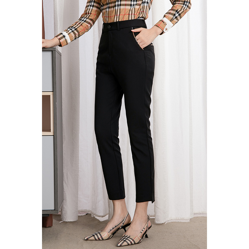 BIABETTY高端女装职业装铅笔裤黑色杏色英伦长裤专柜正品bushbury