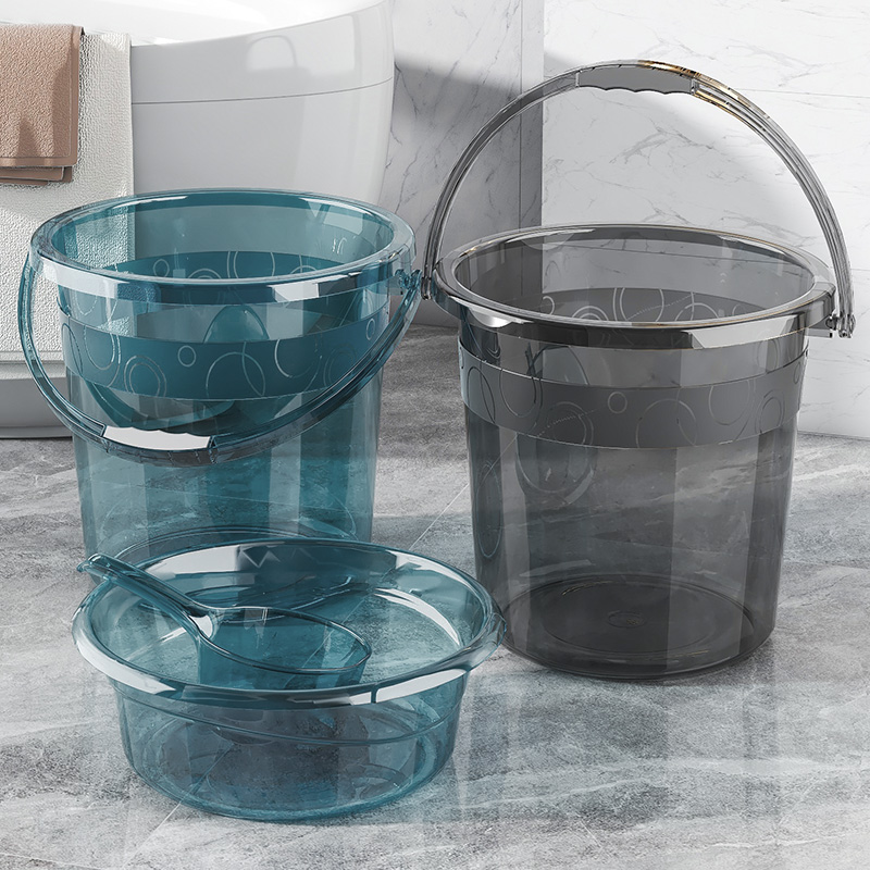水桶塑料桶透明储水桶加厚洗澡手提桶学生宿舍家用洗衣超大容量