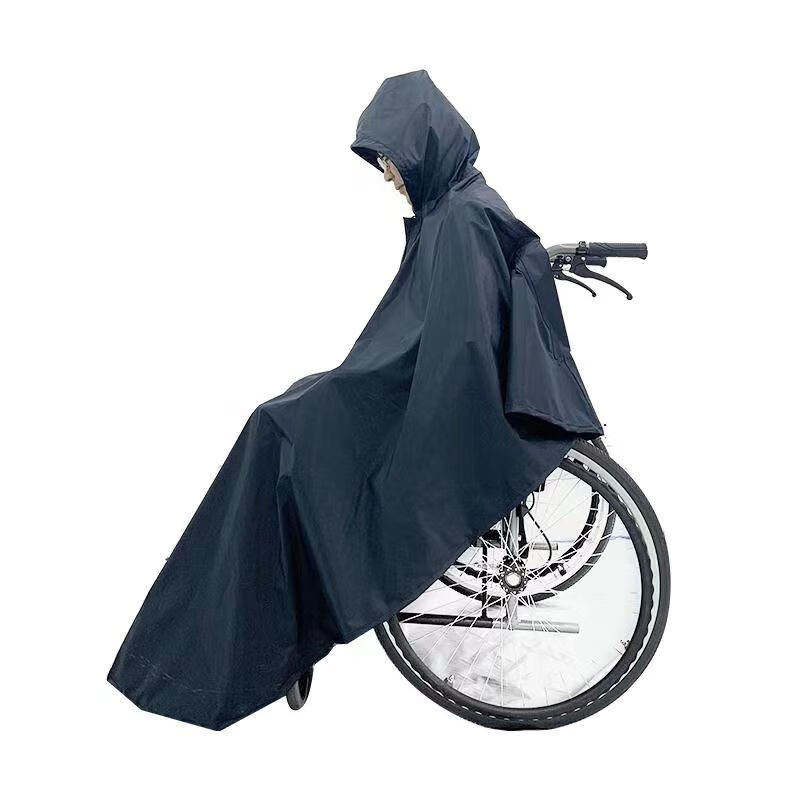 雨鼎轮椅车专用雨衣残疾人老年人防水雨披雨罩藏青均码