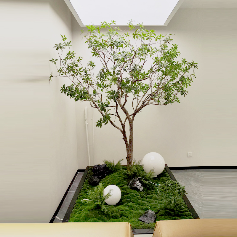 室内马醉木仿真植物造景装饰树仿生绿植大型假树简约景观橱窗摆件