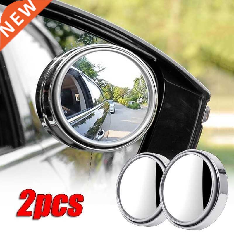 2 Pcs Car Round Frame Convex Blind Spot Mirror Wide-angle 6