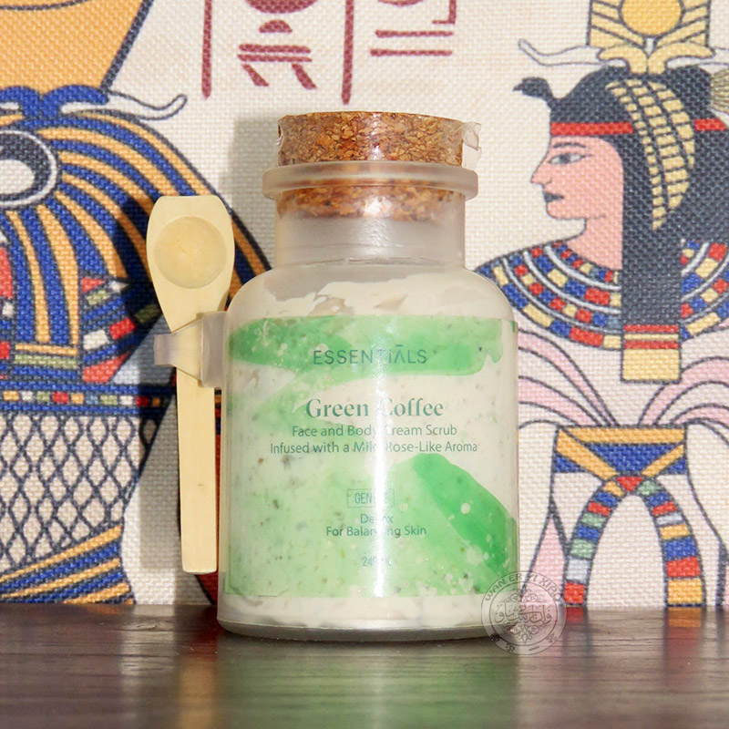 埃及原装绿咖啡磨砂膏面部身体温和提亮柔嫩光滑去死皮角质清洁