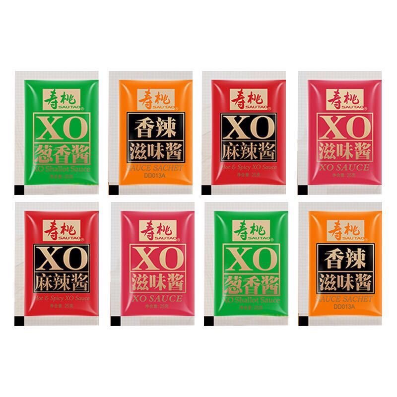 寿桃牌XO酱散装10包牛肉酱7-11车仔面酱料海鲜酱拌饭拌面酱辣椒酱
