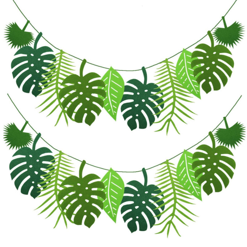 幼儿园教室植物角吊饰隔断环创树叶拉旗六一儿童节主题布置装饰