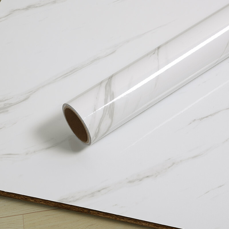 大理石纹贴纸自粘爵士白窗台面板卫生间防水厨房瓷砖翻新墙纸10米
