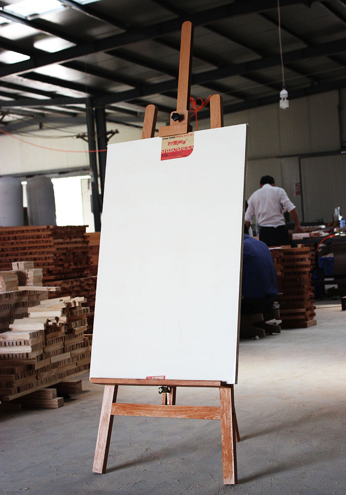 博汇画材 1.5M后撑升降式榉木油画架素描画架折叠木制广告展示架