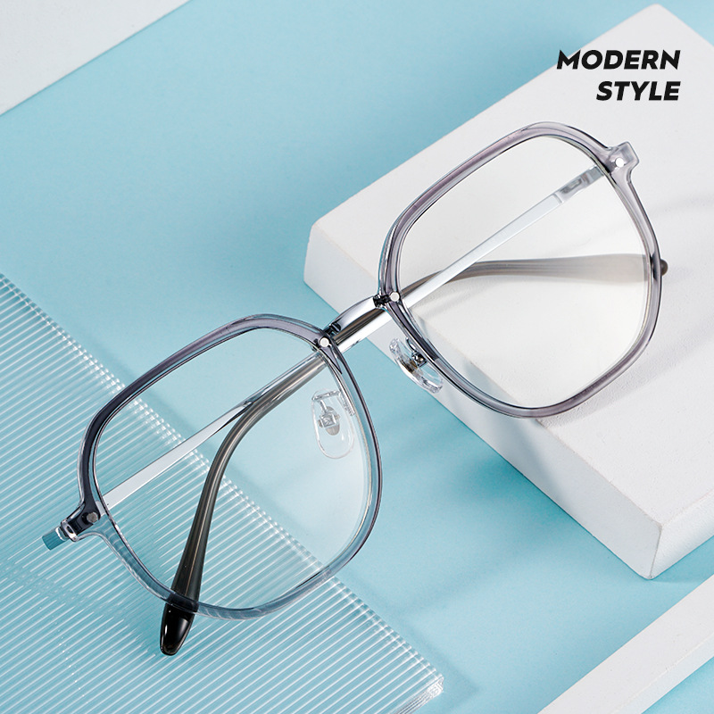 丹阳眼镜多边形复古眼镜框板材素颜神器女透明近视眼镜架全框