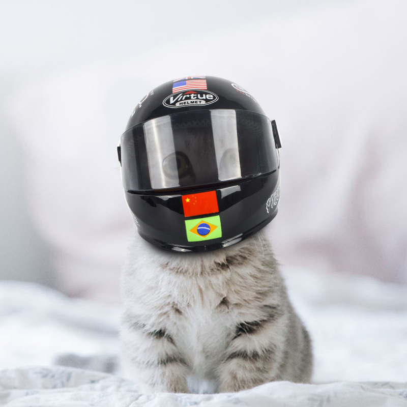 宠物头盔抖音同款猫咪头盔宠物机车帽宠物迷你摩托车安全帽狗狗帽