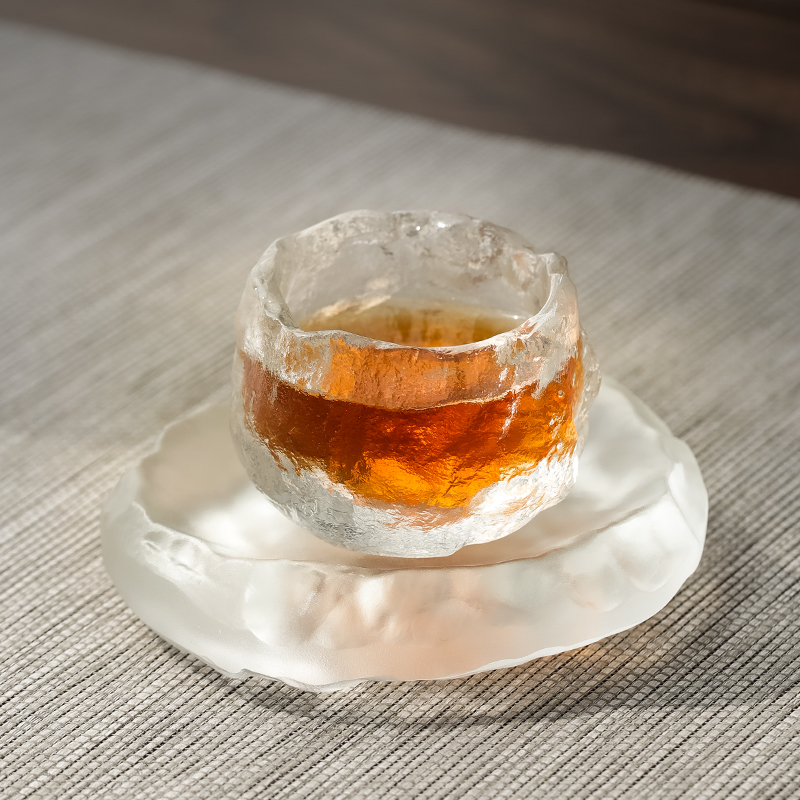 古法琉璃主人杯单杯李子柒同款茶具日式品茗杯玻璃茶杯小杯喝茶杯