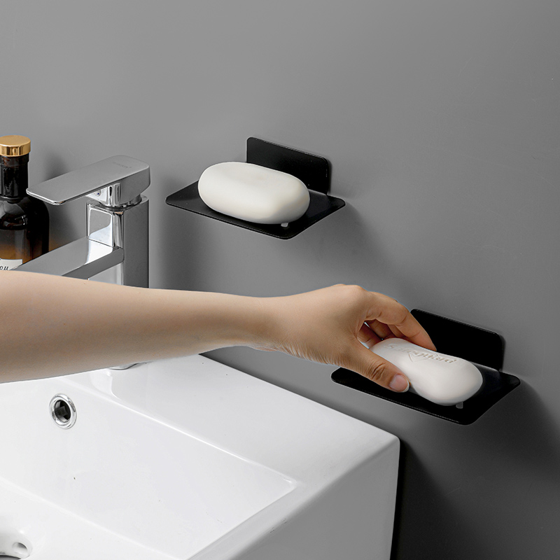 筑司浴室肥皂盒免打孔吸盘壁挂式创意沥水架家用卫生间香皂置物架