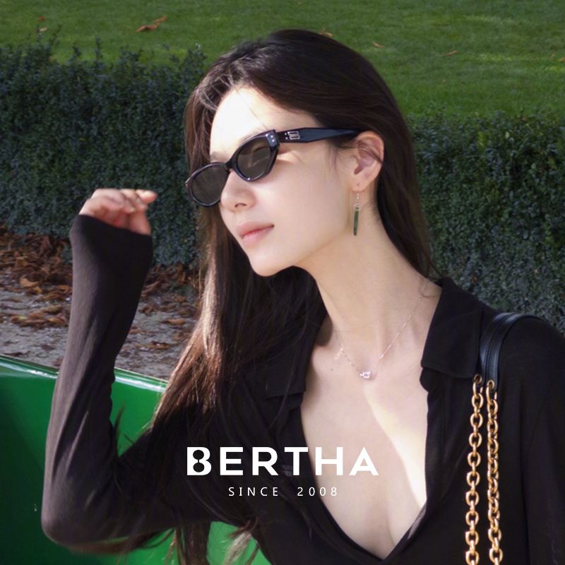 BERTHA成品近视墨镜女猫眼2024新款可配带度数偏光太阳镜防紫外线