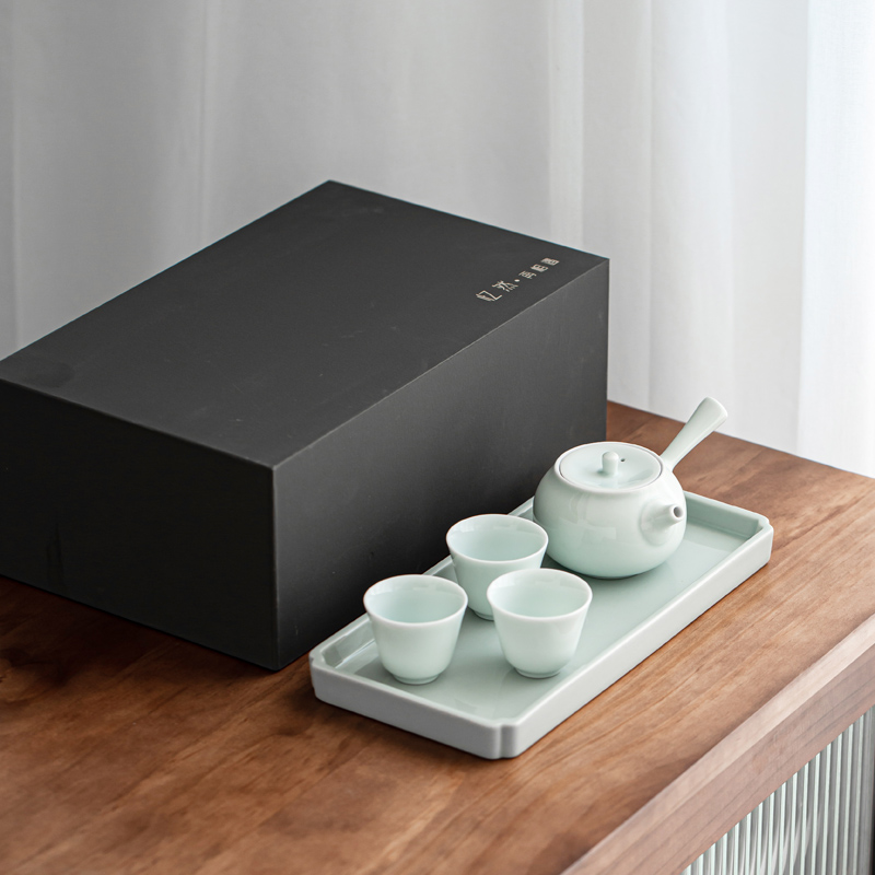 新品中式禅意茶具套装陶瓷客厅现代简约茶盘办公室会客功夫茶陶瓷