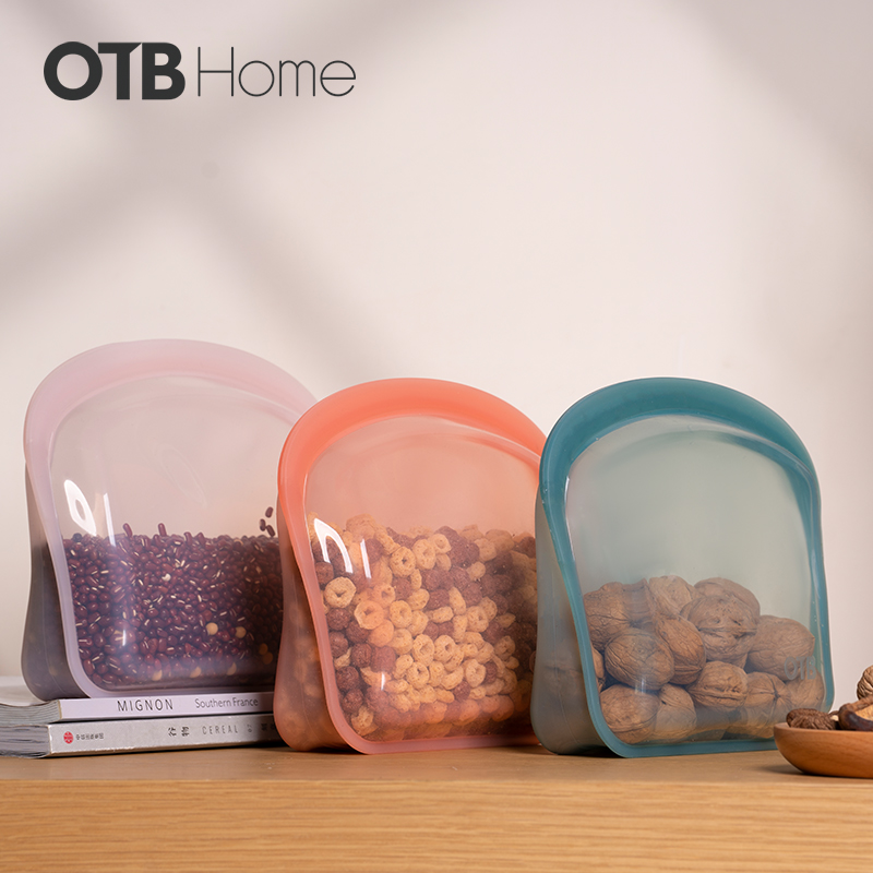 OTB欧标铂金硅胶保鲜袋密封袋食品袋矽膠冰箱专用食物收纳袋家用